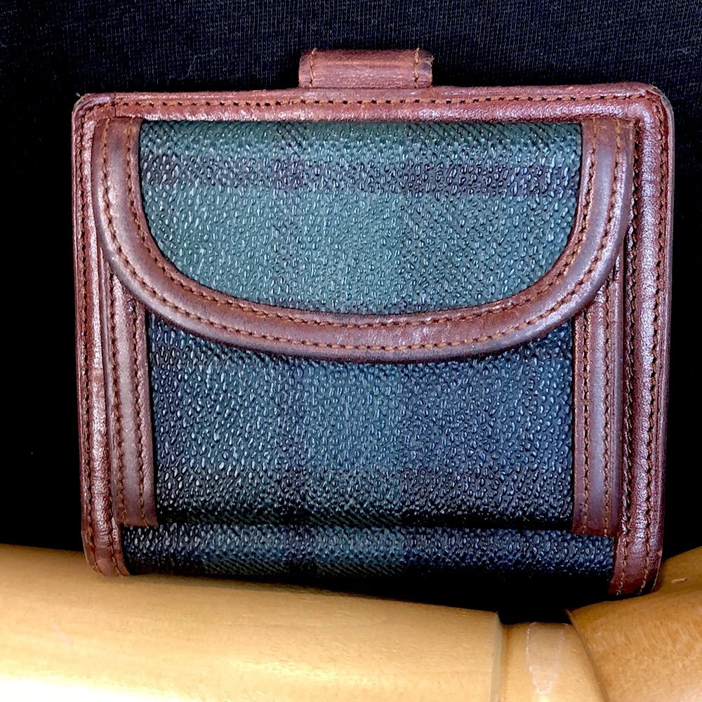 RALPH LAUREN Black Watch Coated Canvas Leather Bifold Wallet - Picture 3 of 17
